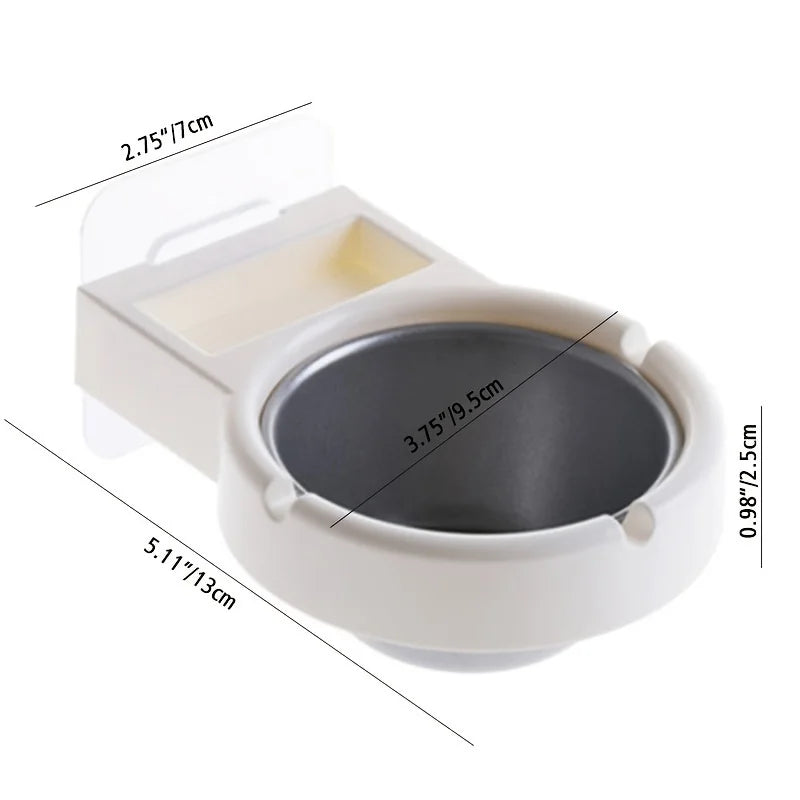 Stylish Wall-Mounted Stainless Steel Ashtray For Home Or Office Use