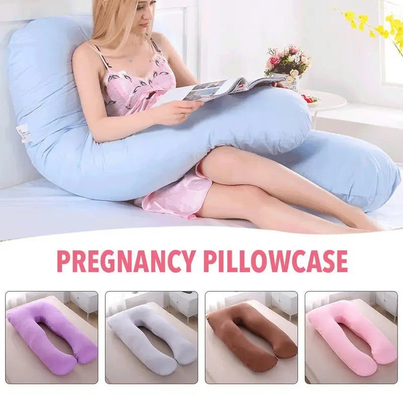 Multifunctional Pregnant Woman Pillow cover Side Lying Cotton Pillowcase Removable And Washable Ushaped Exclud pillowcore