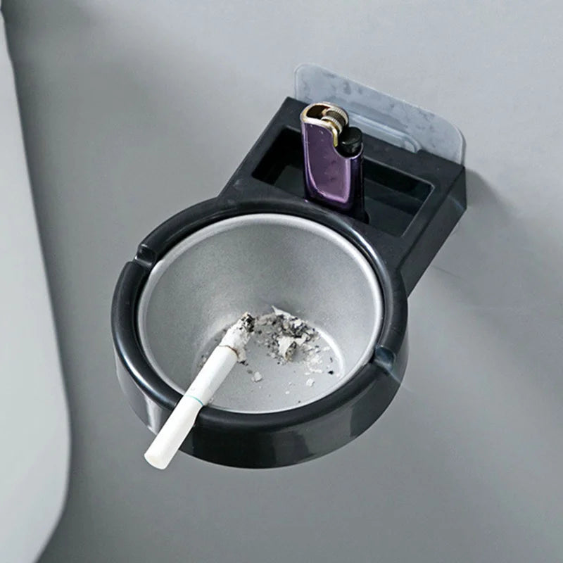 Stylish Wall-Mounted Stainless Steel Ashtray For Home Or Office Use